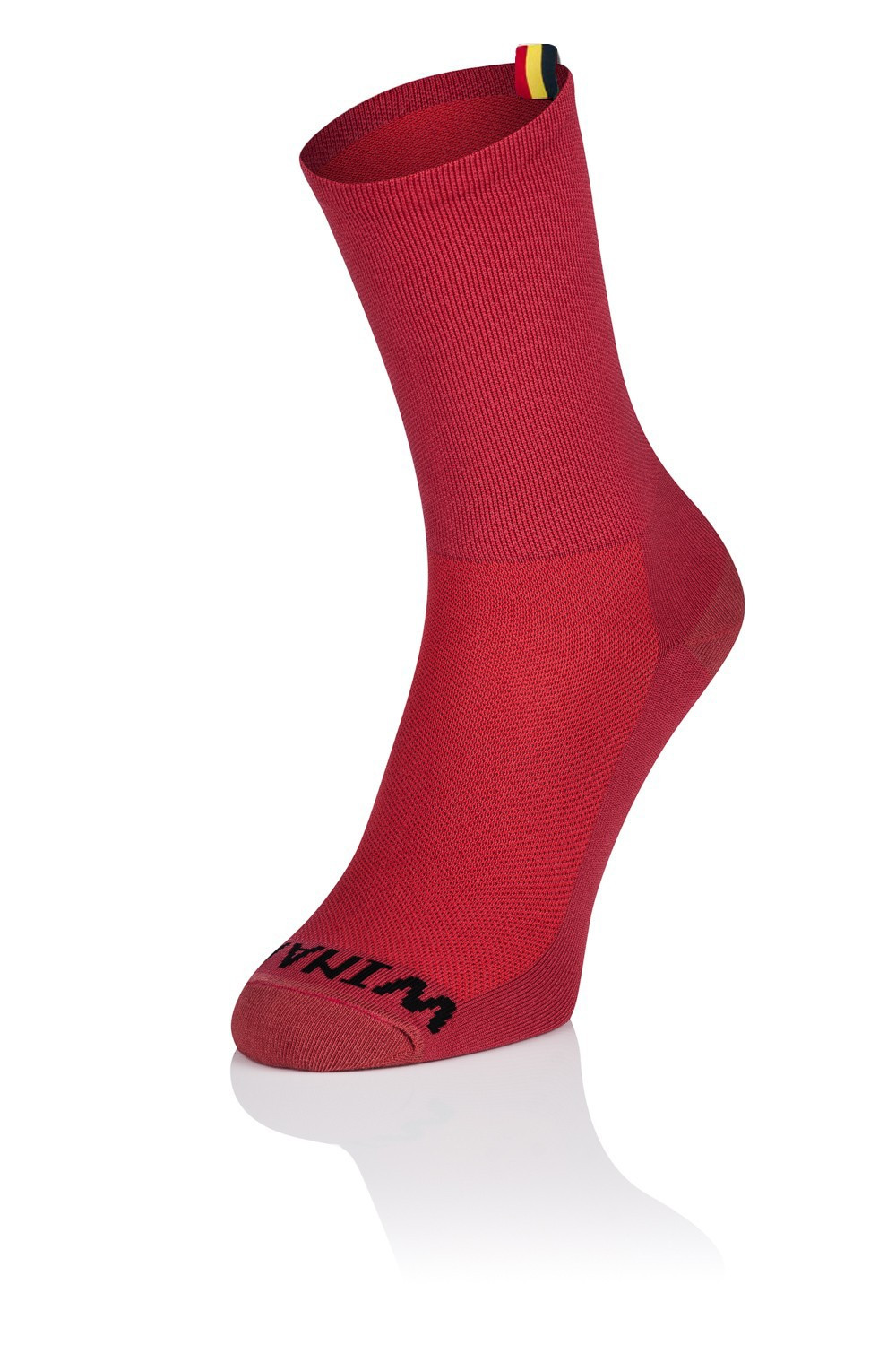Winaar Full BRDX Fietssokken - Bordeauxrood - Belgisch label 1