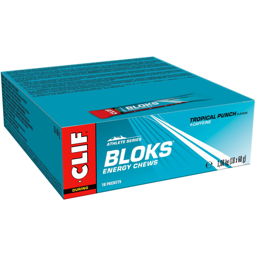 Clif Bloks Energy Chews - Tropical Punch - 18 x 60 gram (THT 3-3-2026) 1