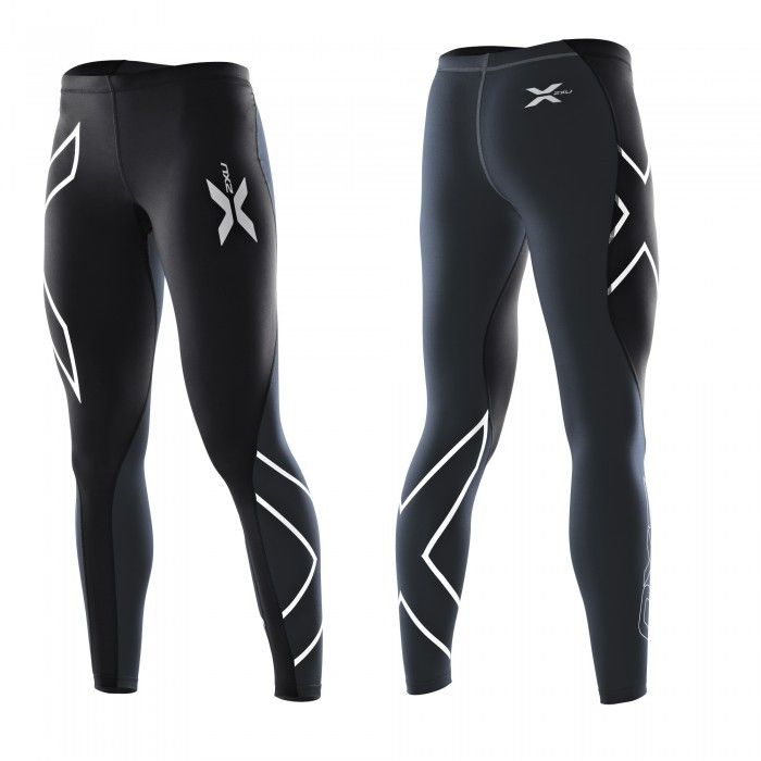 2XU Elite Compressie Broek - Zwart/Zilver 1