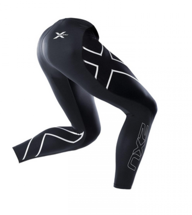 2XU Elite Compressie Broek - Zwart/Zilver 2