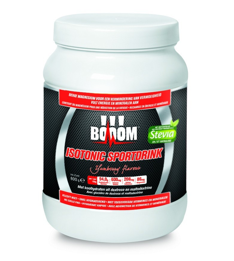 Aanbieding BOOOM Isotonic Drink - Yumberry - 800 gram (THT 31-1-2020) 1