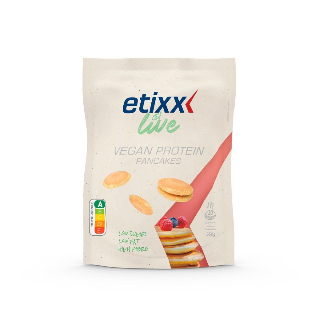 Aanbieding Etixx Live Vegan Protein Pancakes - 550 gram (THT 30-6-2024) 1
