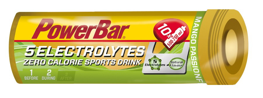 Aanbieding PowerBar Electrolyte Tabs - Mango Passionfruit - 10 tabs (THT 5-2018) 1
