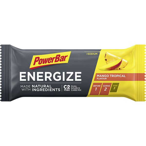 Aanbieding PowerBar Energize Bar - Mango Tropical - 55 gram (THT 31-1-2020) 1