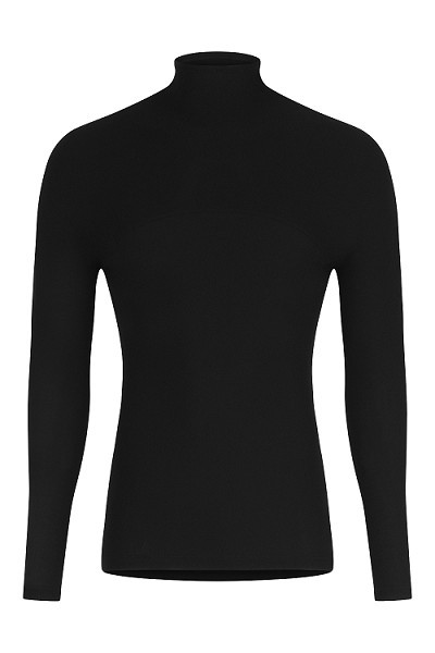 Megmeister Men's Drynamo Winter High Neck Base Layer LS - Zwart 1