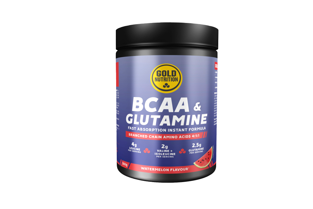 GoldNutrition BCAA &amp; Glutamine Powder - Watermelon - 300 gram (THT 31-10-2026) 1