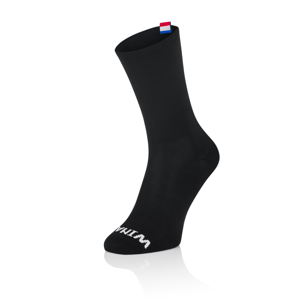 Winaar Full Black Fietssokken - Nederlands label 1