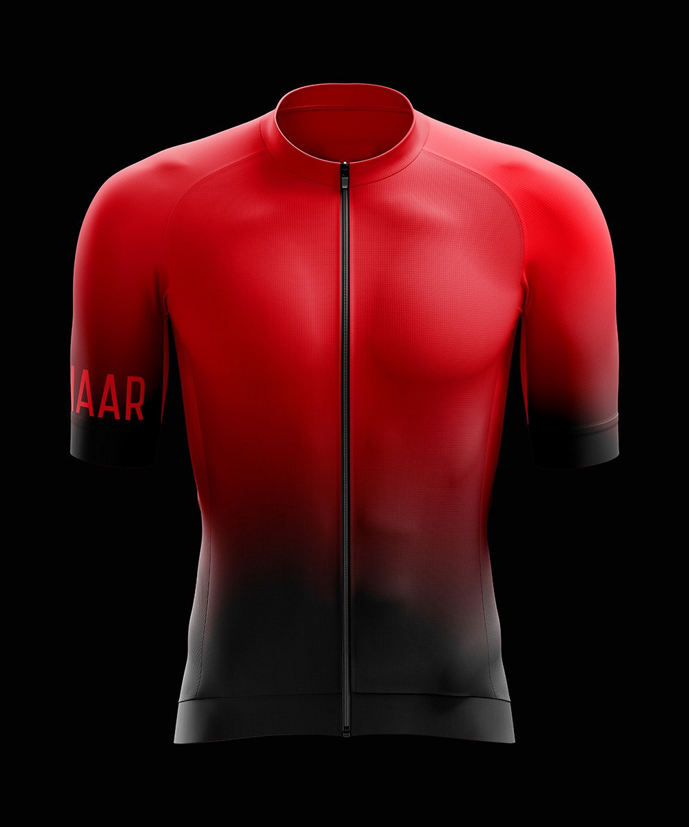 Winaar Blood Moon Fietsshirt korte mouw - Rood-Zwart 1