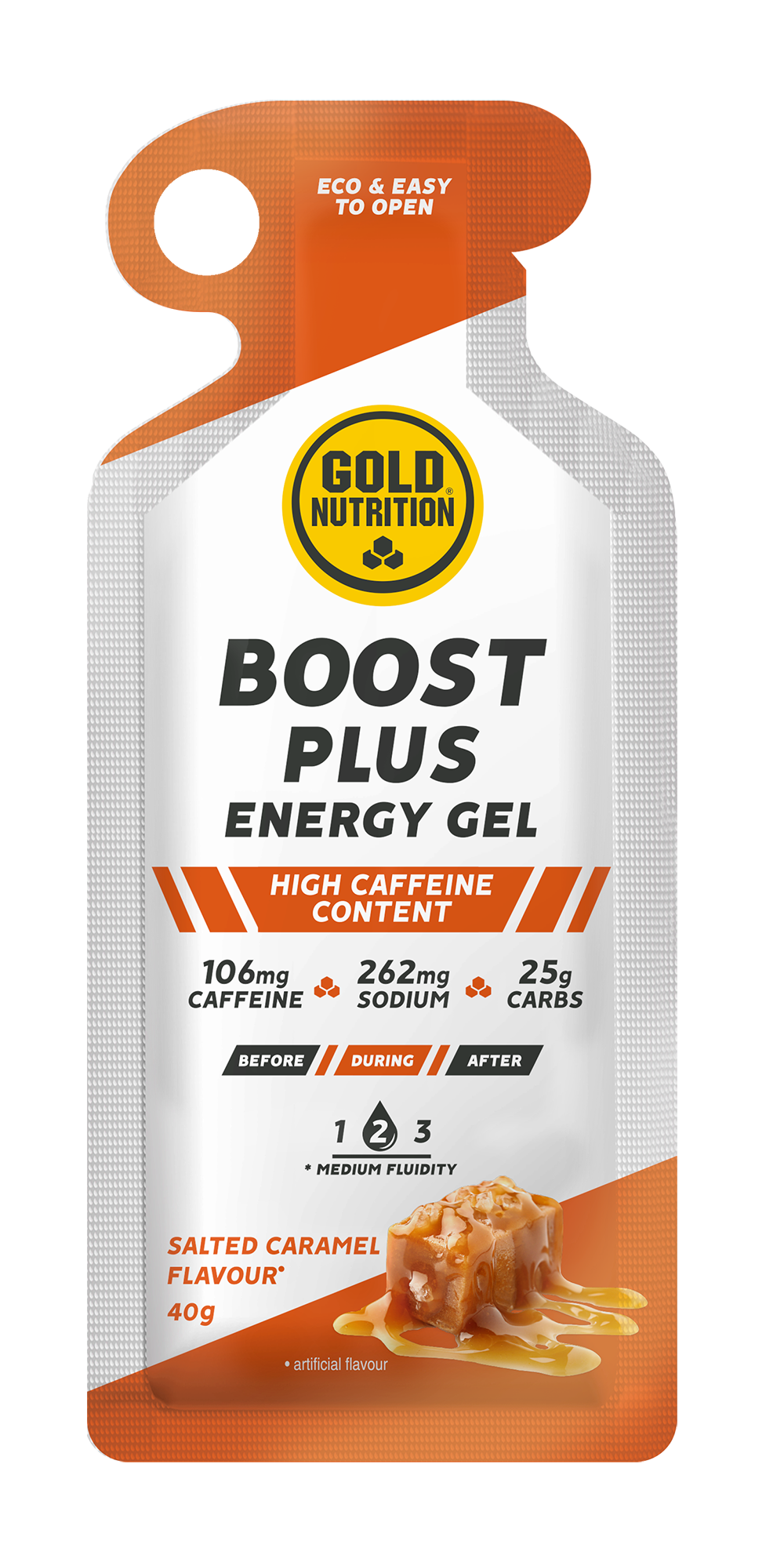 GoldNutrition Boost Plus Energy Gel - Salted Caramel - 16 x 40 gram (LET OP! THT 19-3-2025) 1