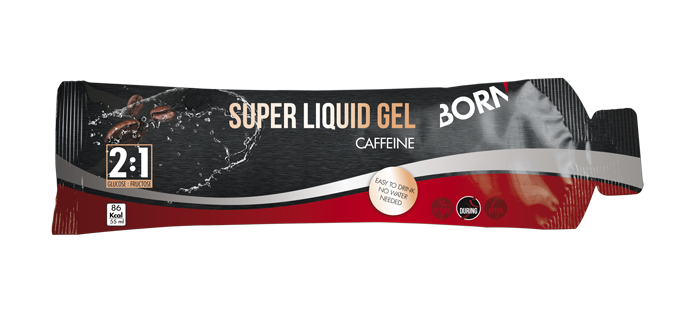 Born Super Liquid Gel Cherry + Caffeine 2:1 Glucose - 55 ml - 9 + 1 gratis 2
