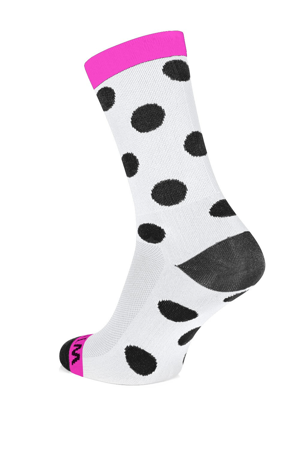 Winaar BWP dots - Wit/Roze met Zwarte Stippen 1