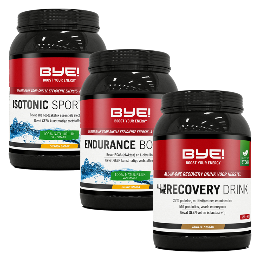 BYE! Isotonic Sportdrink + BYE! Endurance Booster + BYE! Recovery Drink 1