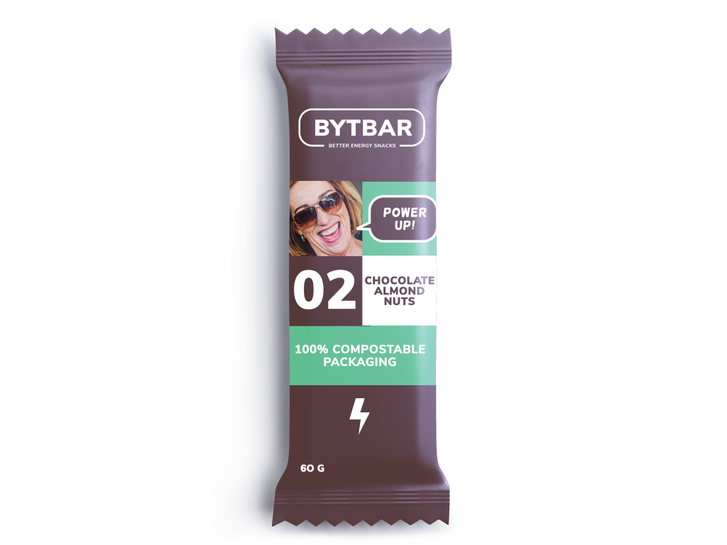 BYTBAR CHOCOLATE ALMOND NUTS - 1 x 60 gram 1