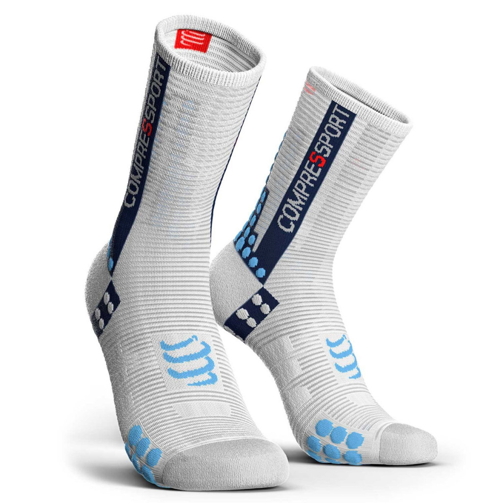 Compressport Pro Racing Socks v3.1 - Wit/Blauw 1