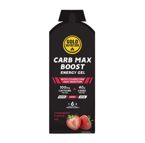 GoldNutrition Carb Max Energy Gel - Strawberry - 16 x 60 gram (THT 7-5-2026) 1