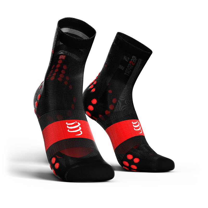 Compressport Pro Racing Socks v3.1 Ultralight Bike - Zwart/Rood 1