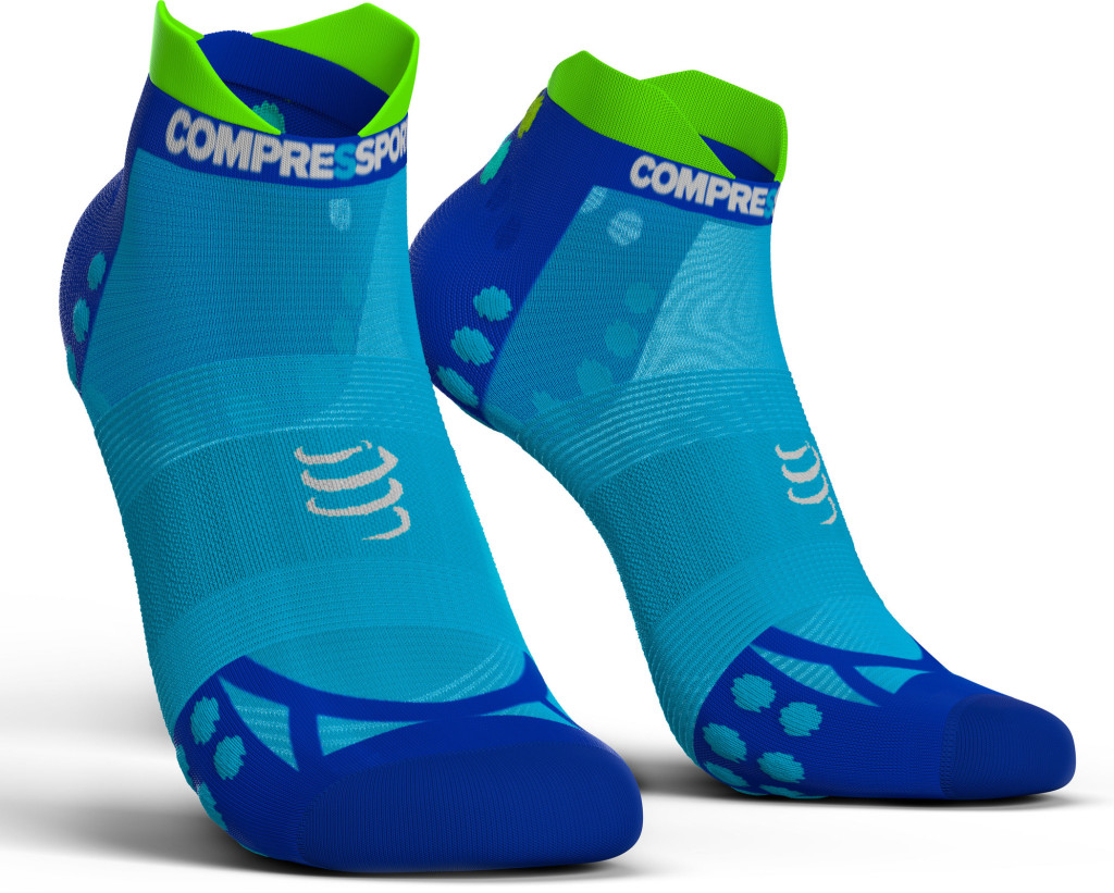 Compressport Pro Racing Socks v3.1 Ultralight Run Low - Fluo Blauw 1