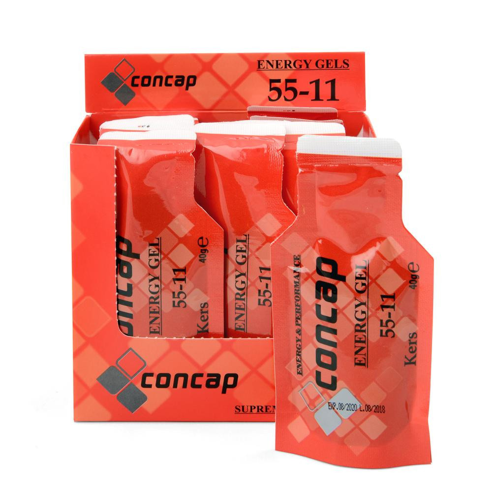 Concap Energy Gel 55-11 - Cherry - 12 x 40 gram - 5 + 1 gratis 1