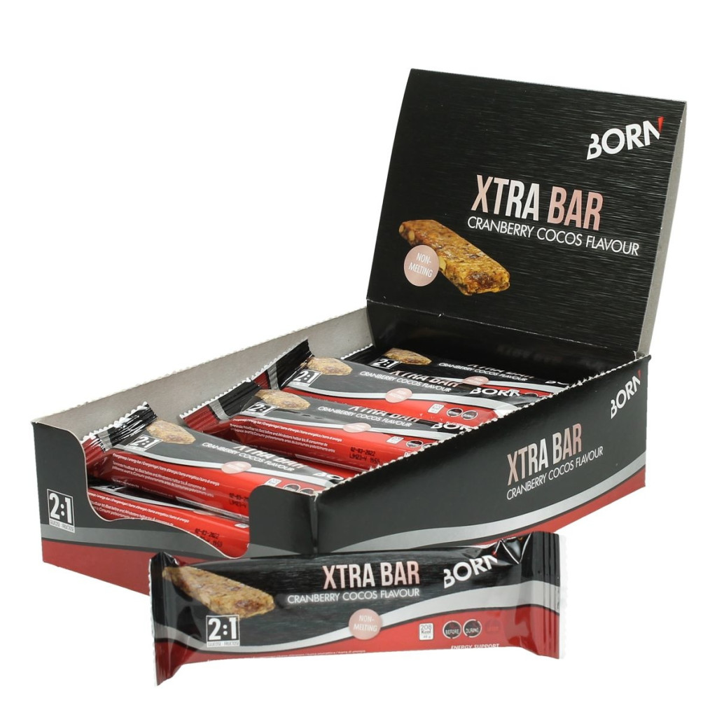 Aanbieding Born Xtra Bar Cranberry Cocos - 15 x 48 gram (THT 01-10-2022) 1