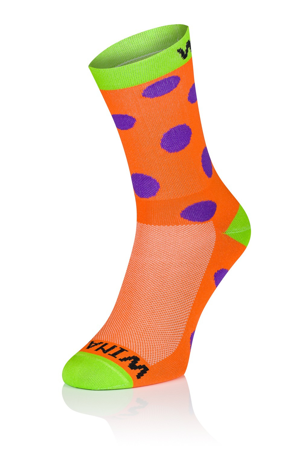 Winaar OGV dots - Oranje/Groen Met Paarse Stippen 1