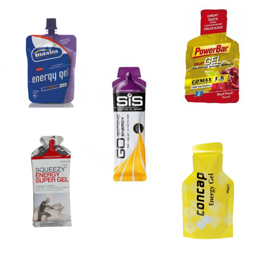 5 energiegels proberen voor €5,- 1