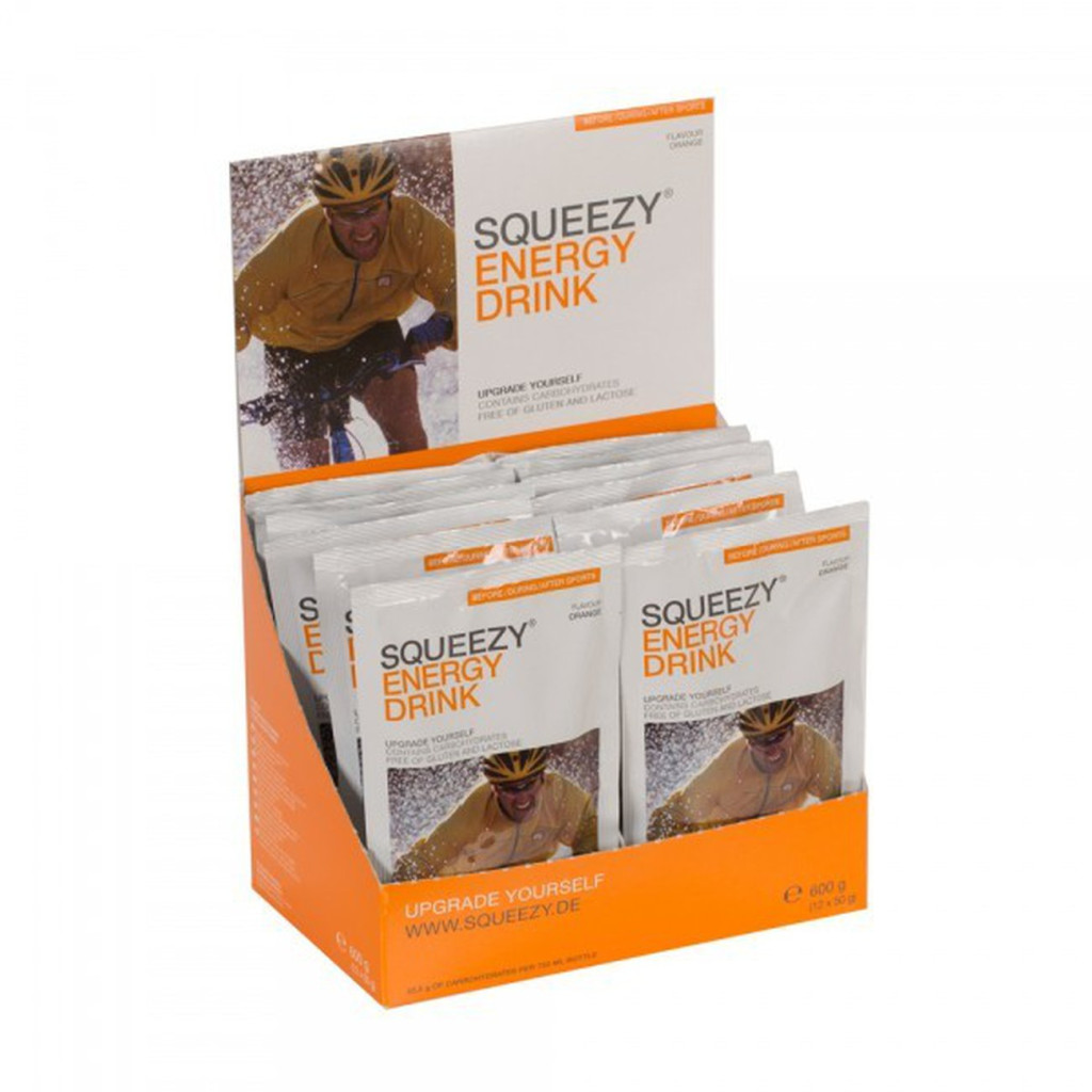 Squeezy Energy Drink - Orange - 12 x 50 gram 1