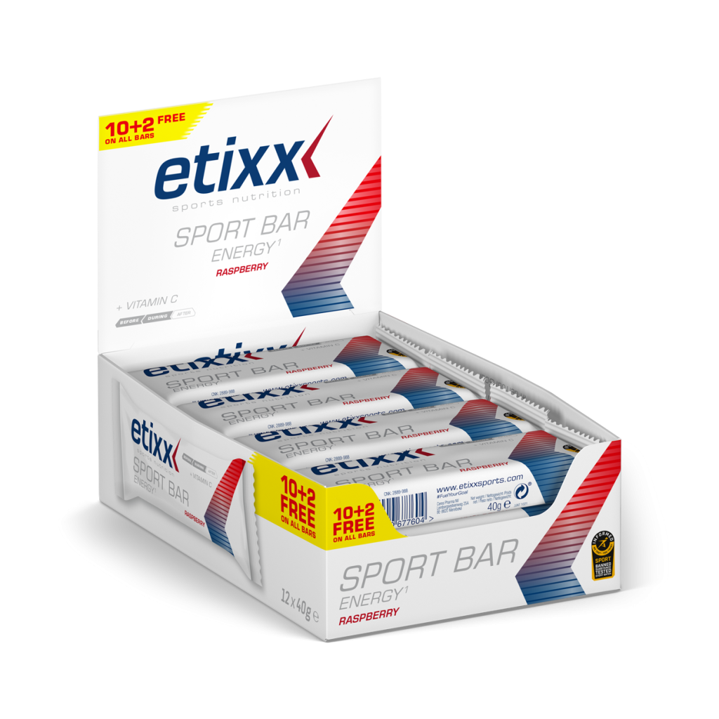 Etixx Energy Sport Bar - Raspberry - 12 x 40 gram (THT 31-5-2026) 1
