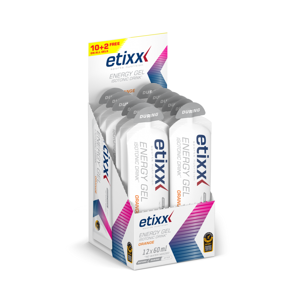 Aanbieding Etixx Isotonic Drink Energy Gel - Orange - 12 x 60 ml (LET OP! THT 31-1-2023) 1