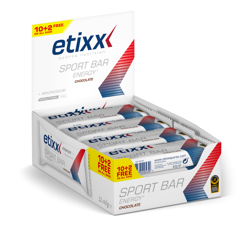 Etixx Energy Sport Bar - Chocolate - 12 x 40 gram (LET OP! THT 31-01-2025) 1