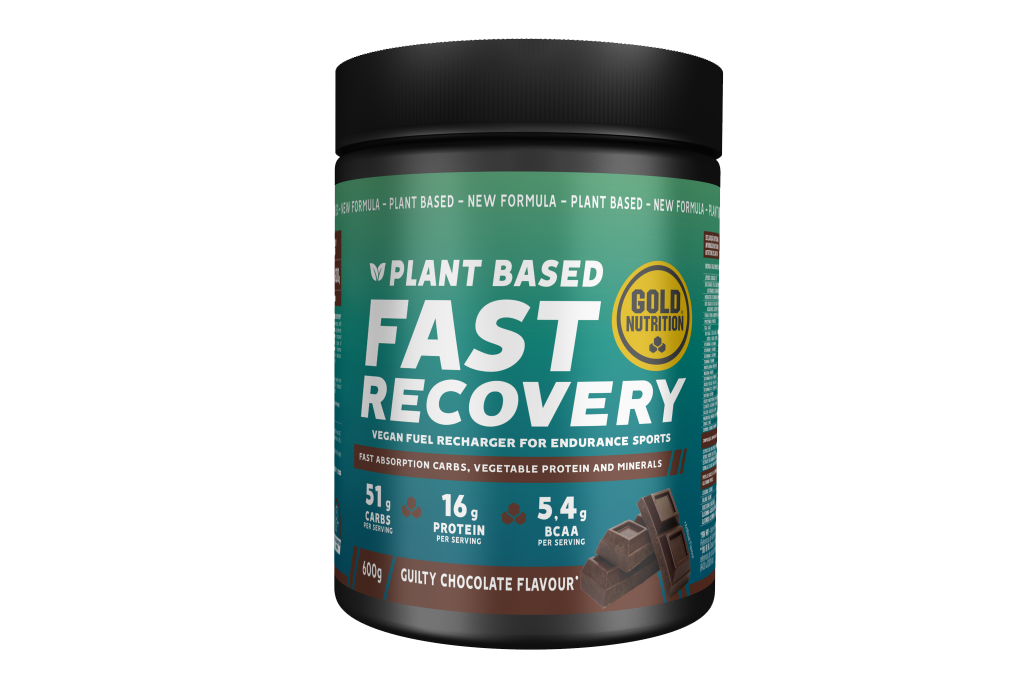 GoldNutrition Fast Recovery Plant-Based - Chocolate - 600 gram (LET OP! THT 31-7-2024) 1