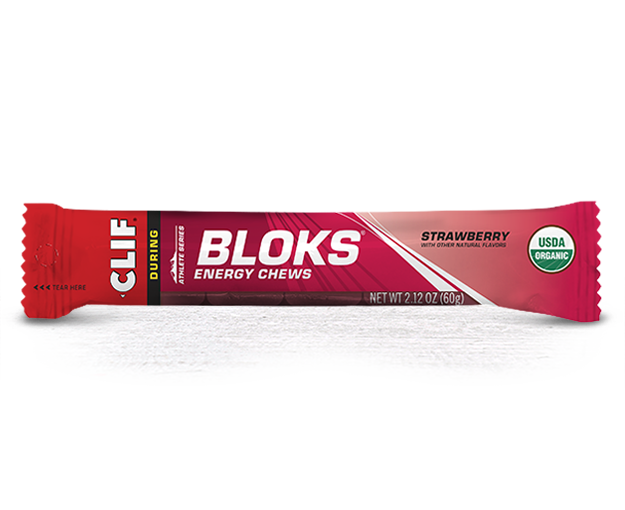 Aanbieding Clif Blok Energy Chew - Strawberry - 60 gram (THT 16-2-2020) 1