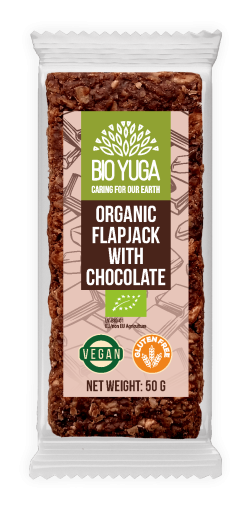Bio Yuga - Organic Flapjack Bar - Chocolate - 12 x 55 gram (LET OP! THT 31-1-2025)