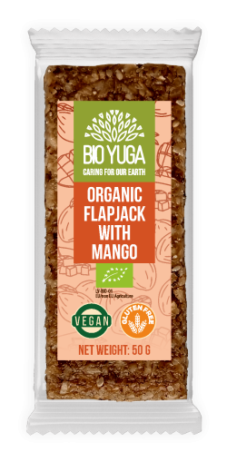 Bio Yuga - Organic Flapjack Bar - Mango - 12 x 55 gram (LET OP! THT 11-1-2026)