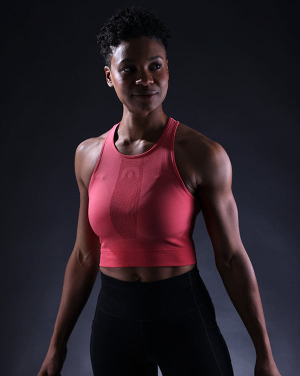 Megmeister Women's Drynamo Seamless Sports Bra - Coral 1