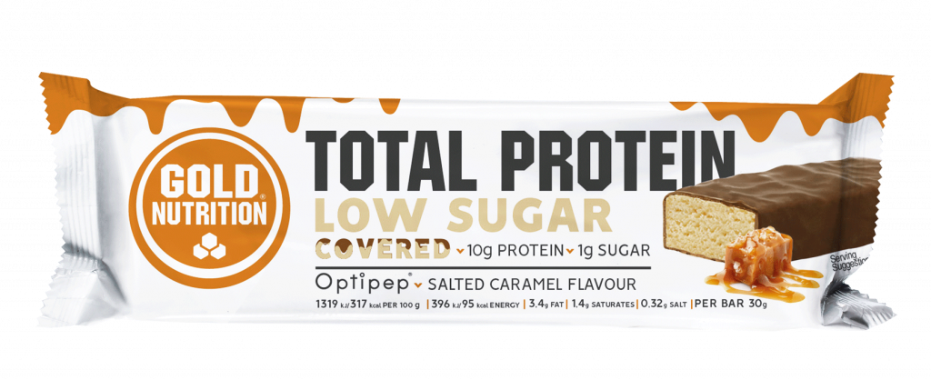GoldNutrition Total Protein Low Sugar Covered - Salted Caramel - 15 x 30 gram (LET OP! THT 25-10-2024) 1