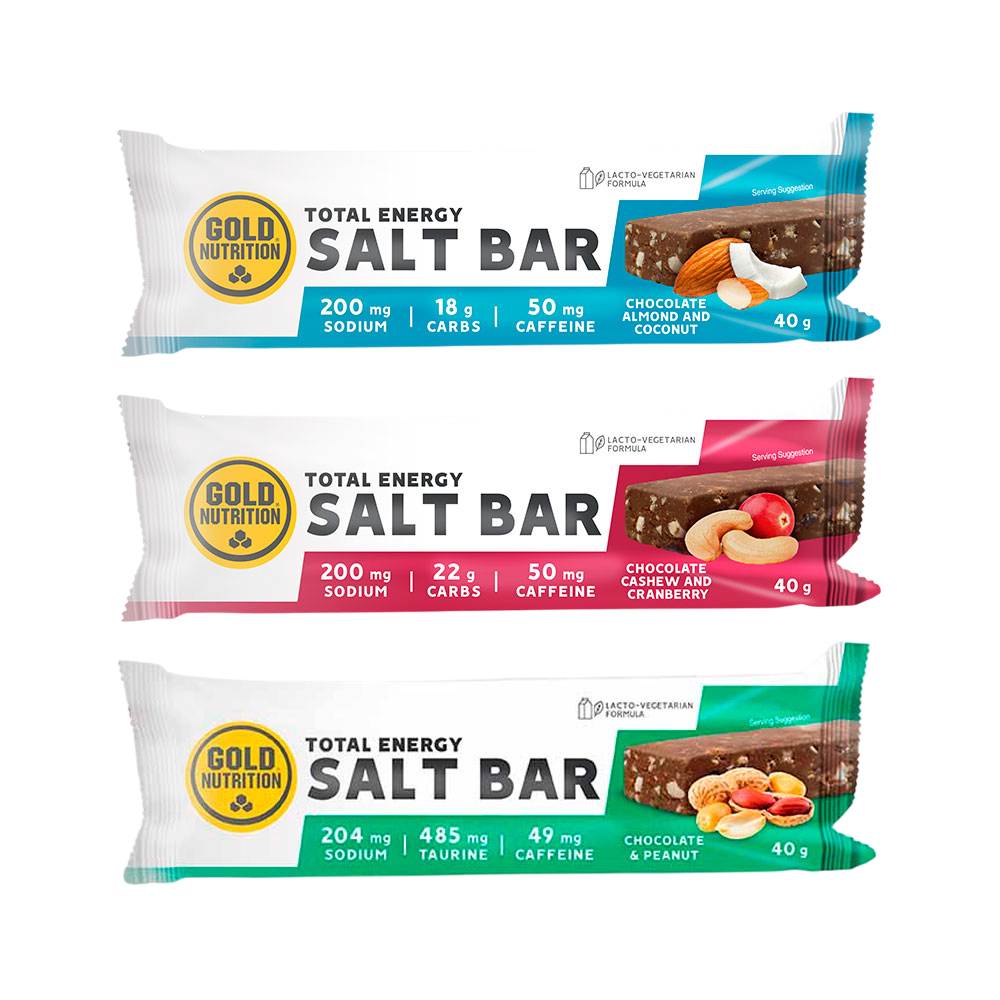 Proefpakket GoldNutrition Total Energy Salt Bar met 15 energierepen 1