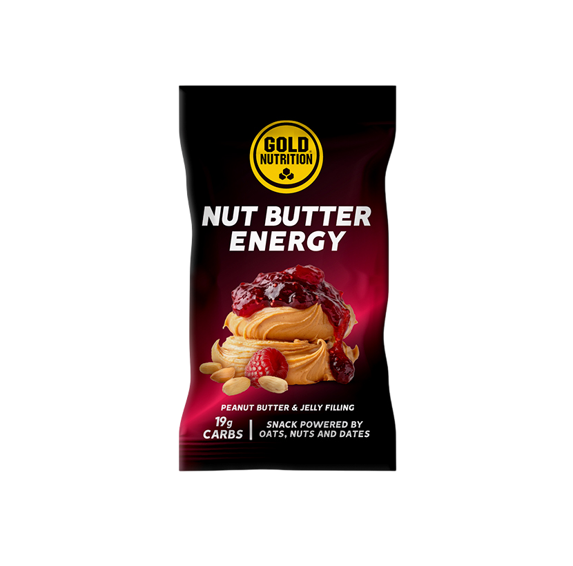 GoldNutrition Nut Butter Energy Snack - Peanut Butter &amp; Jelly - 16 x 40 gram (THT 30-9-2026) 1
