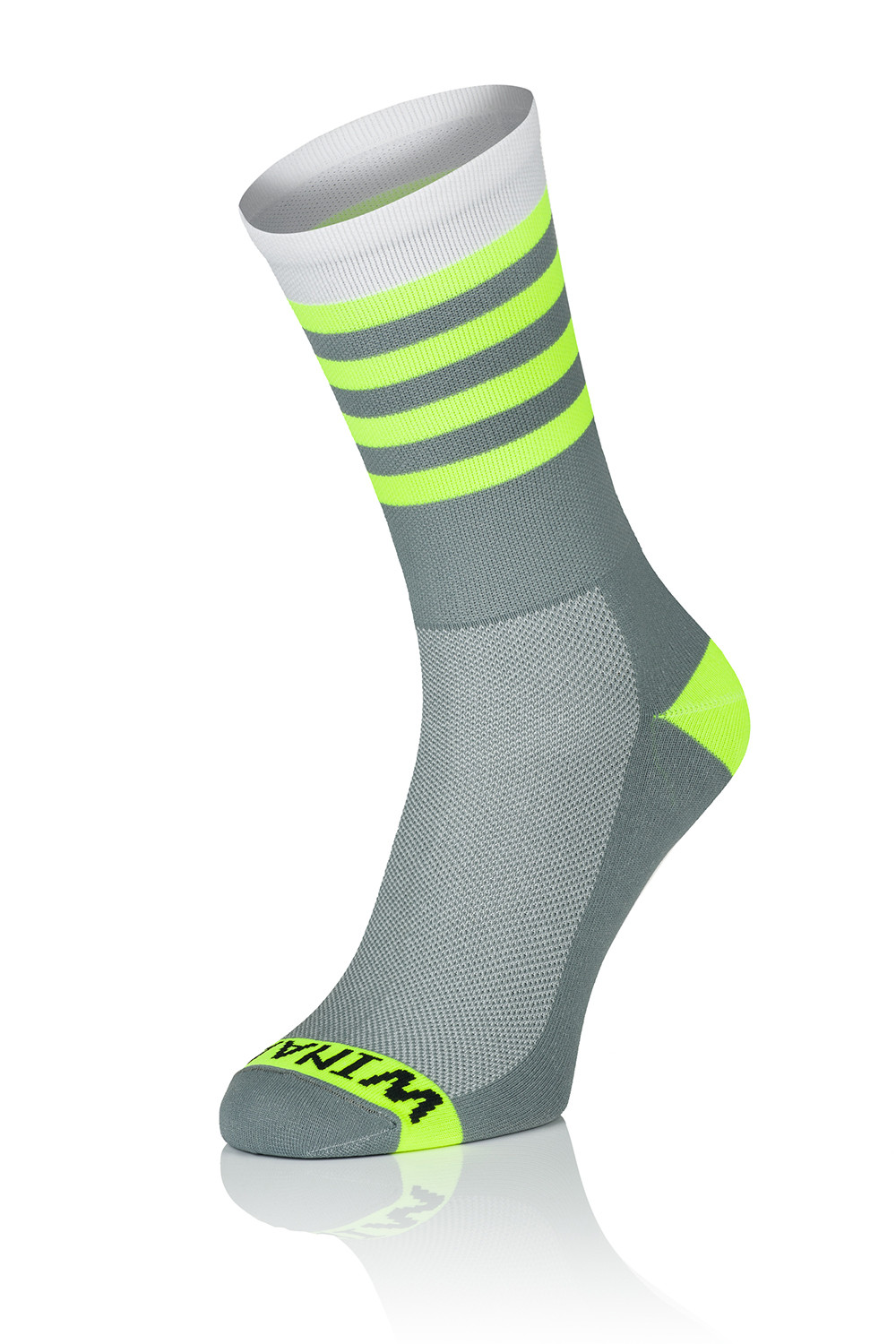 Winaar GWF stripes - Grijs/Wit Met Fluo Gele Strepen 1