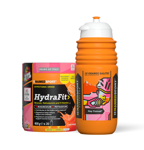 NamedSport Giro Special HydraFit Hypotonic Drink - 400 gram + Gratis Elite Bidon 1