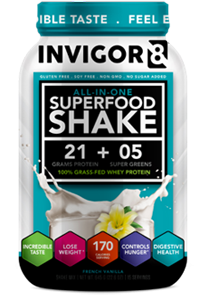 Aanbieding INVIGOR8 Superfood Shake - 645 gram (THT 31-5-2021) 1