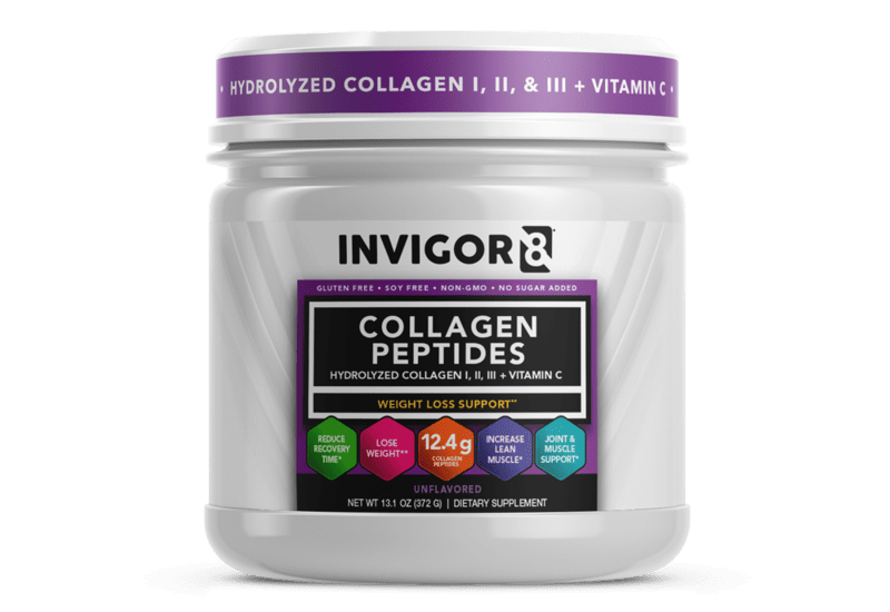 Aanbieding INVIGOR8 Collagen Peptides - 372 gram (THT 31-7-2022) 1