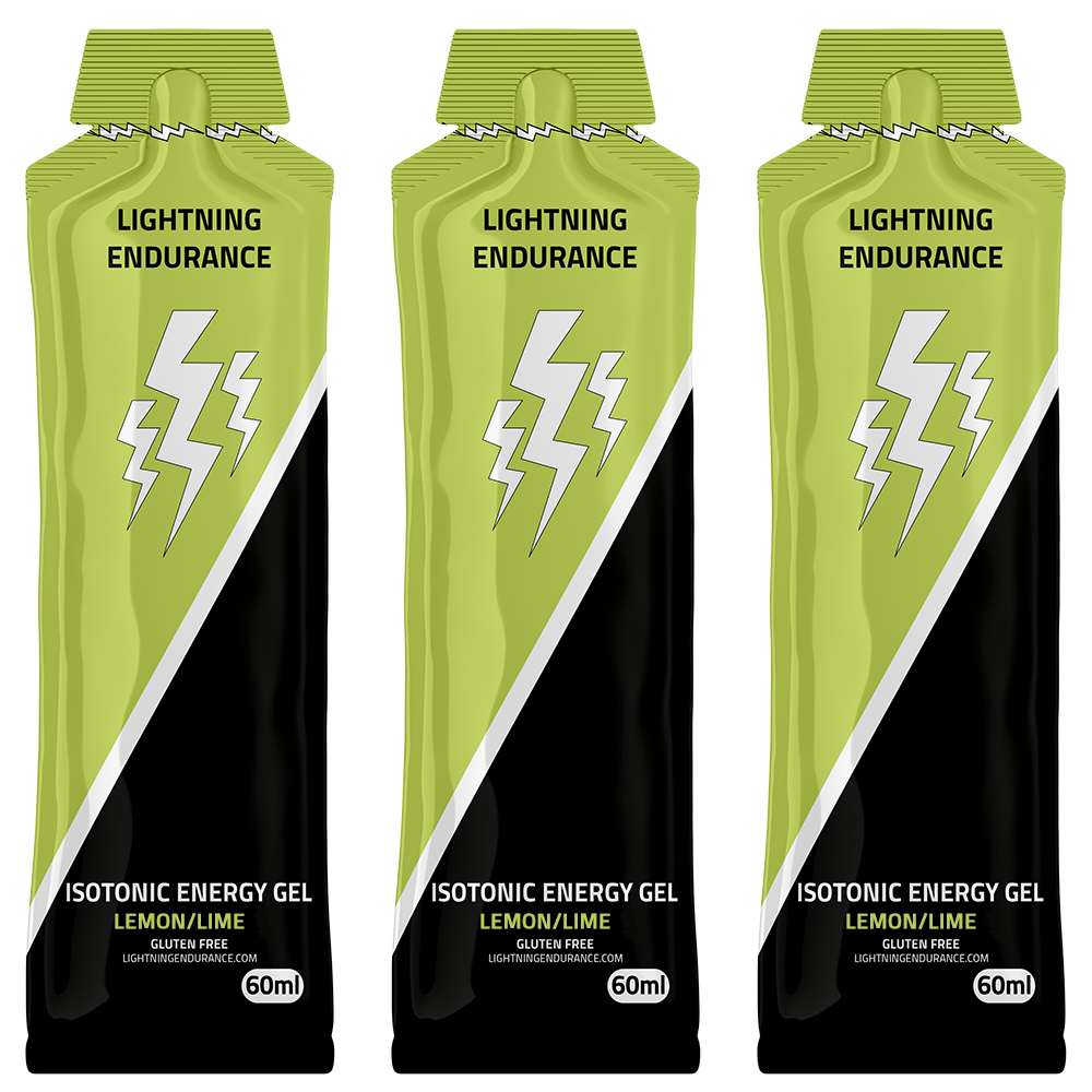 Lightning Endurance Isotonic Energy Gel - Lemon/Lime - 80 x 60 ml (Grootverpakking) 1