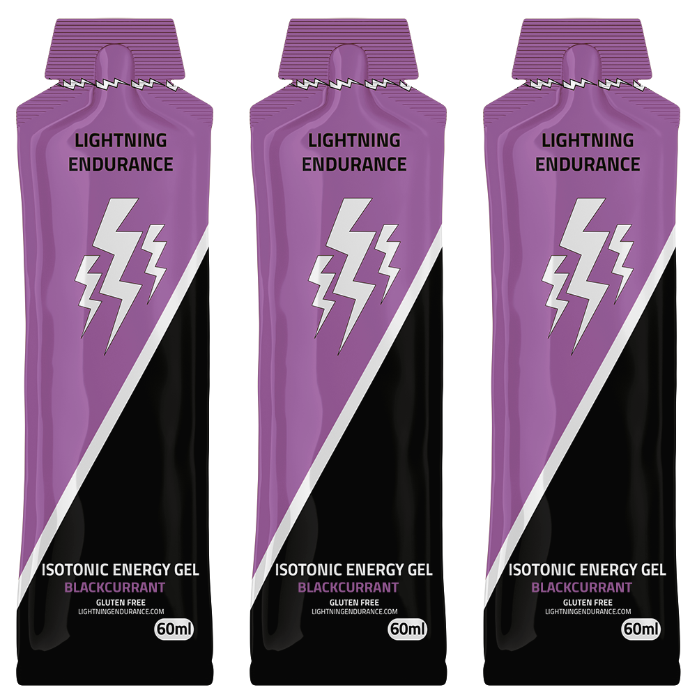 Lightning Endurance Isotonic Energy Gel - Blackcurrant - 24 x 60 ml (THT 22-8-2025) 1