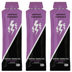 Lightning Endurance Isotonic Energy Gel - Blackcurrant - 24 x 60 ml (THT 22-8-2025)