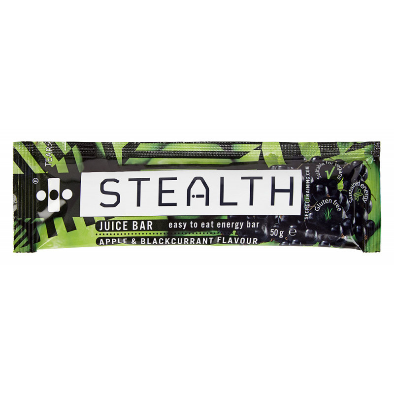 Aanbieding STEALTH Juice Bar - 1 x 50 gram Apple &amp; Blackcurrant Falvour (THT 31-10-2019) 1