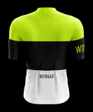 Winaar BWF Fietsshirt korte mouw - Wit-Zwart Fluo Geel 2