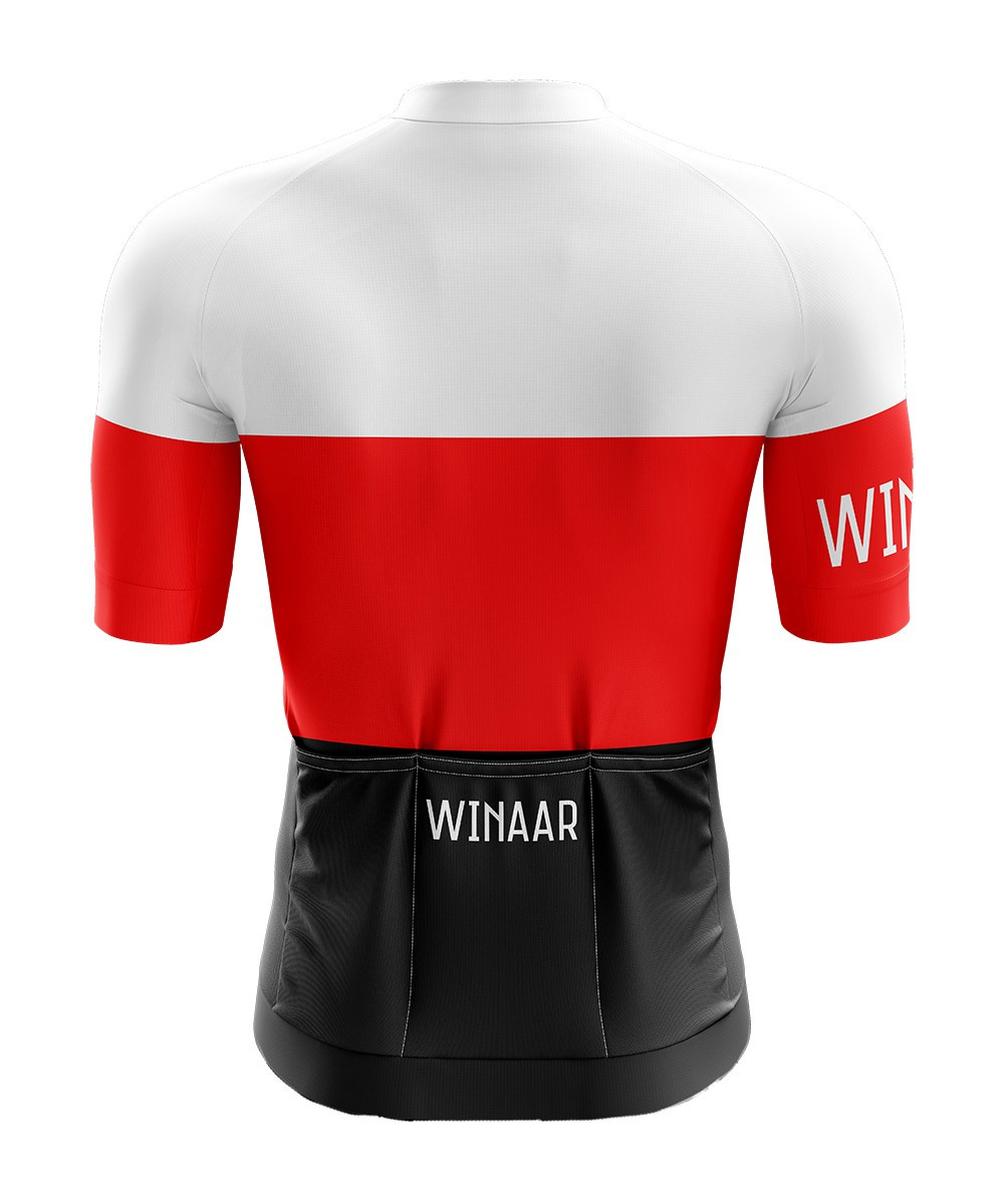 Winaar BWR Fietsshirt korte mouw - Zwart-Rood-Wit 2