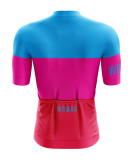 Winaar Pink Fietsshirt korte mouw - Blauw-Roze-Rood 2