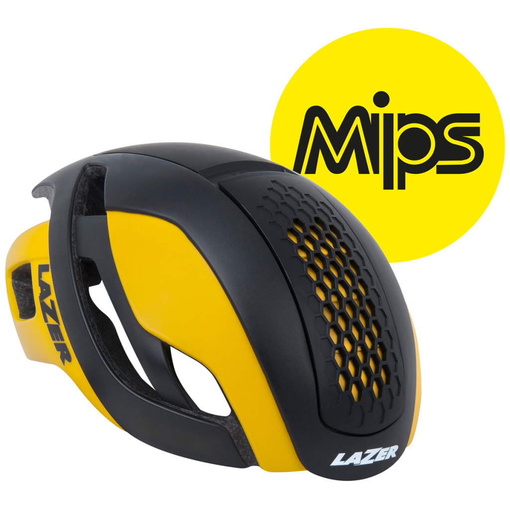 Lazer Bullet Helm MIPS - Mat Zwart/Geel 1