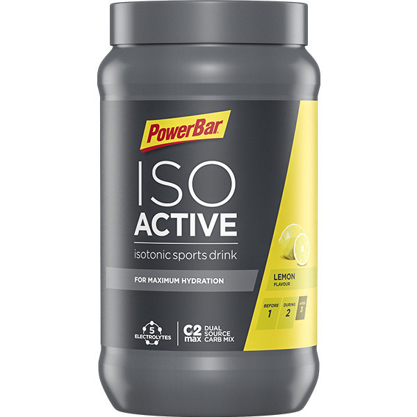 Aanbieding PowerBar IsoActive - Lemon - 600 gram (THT 30-4-2022) 1